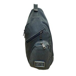 Prairie Schooner Men’s Green  Canvas With Adjustable Strap Sling Backpack